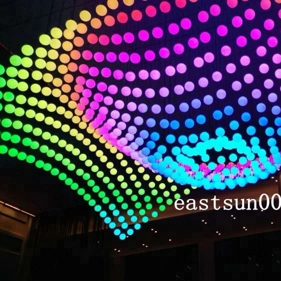 Hight Quality DMX Winch and Globe LanternLED Stage Lights Kinetic Lift Machine RGB Color Ball Sphere