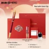 1 pen for 3 uses - red gold clip - red gift box