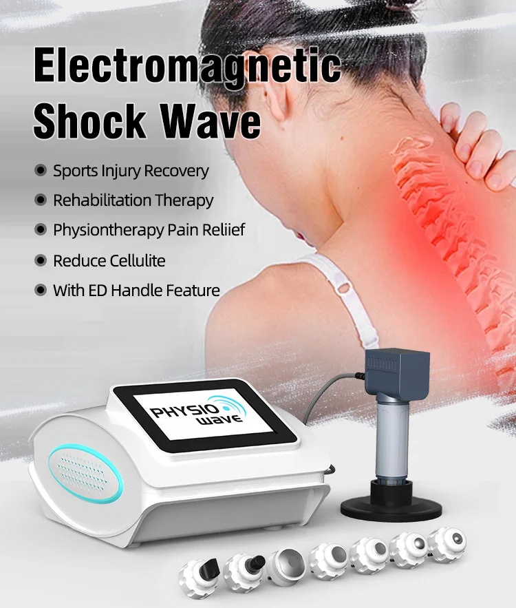 Factory Direct Portable SWT Physio Shockwave Therapy Device Aluminum Case Compact Design for Muscle Bone Healing Sports Injury