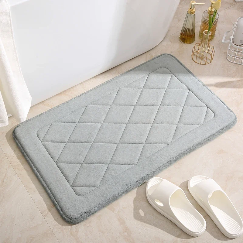 Hot Selling Custom Soft Non Slip Water Absorption Slow Rebound Bath Mat Kitchen Bedroom Bathroom Rug Mat Super Absorbent