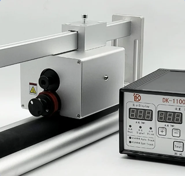 DK Ink Wheel Coding Machine DK1100A B Electric Automatic Synchronous Tracking Pillow Machine Friction Barcode Date Easy Cartons 4