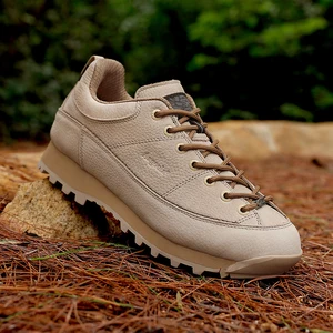 High Quality Genuine Leather Waterproof Thick Bottom Winter Trekking Hiking Shoes Wear-resistant Non-slip Outdoor Hiking Boots