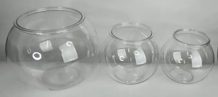 Wholesale Desktop USB 4L 12L Transparent Clear Round Small Cheap Plastic Fish Tank With Filter