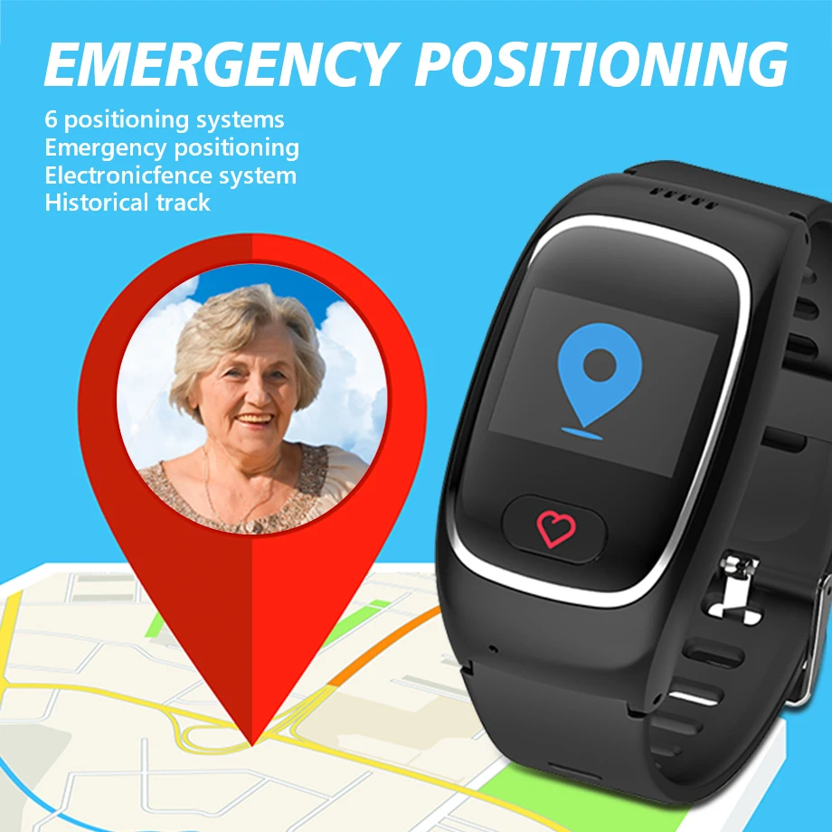 4G Smart Watch VL16 for Elderly With Fall Detection Alarm SOS GPS WiFi BT  Location Ensure Safe for Lonely Elderly Nursing Homes