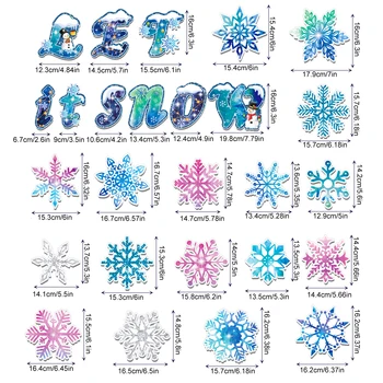 huancai snowflake cutouts winter wonderland paper