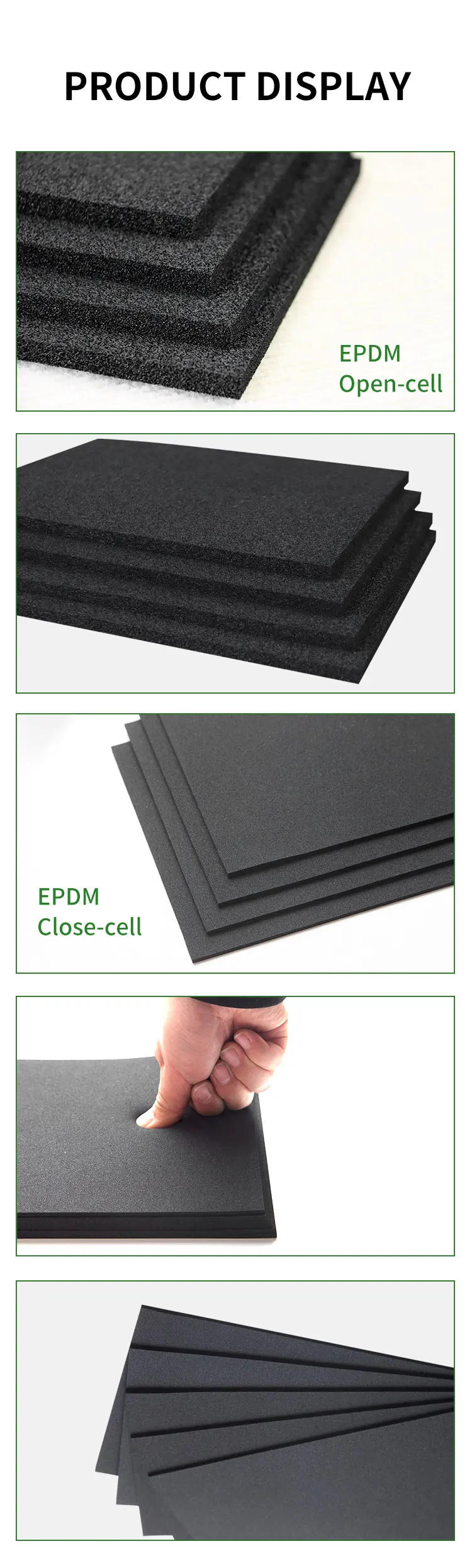 Epdm Rubber Foam Black Epdm Foam/open Cell Epdm Foam Sheet - Buy Epdm ...