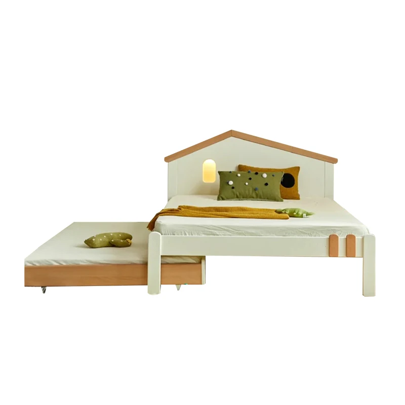 Customized Modern Design Single or Double Wooden Bed for Children's Bedroom Comfortable and Soft Furniture by Manufacturer