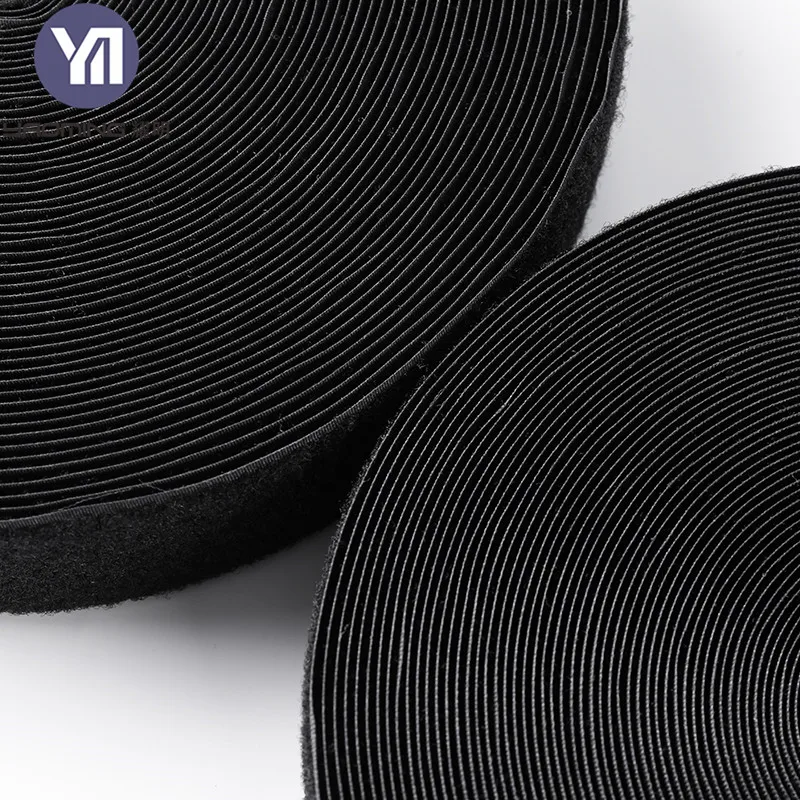 Self-Adhesive Sewable Hook Loop for for Strips Black White Blended Fabric Double Baby Shoes Garment Accessories No Glue