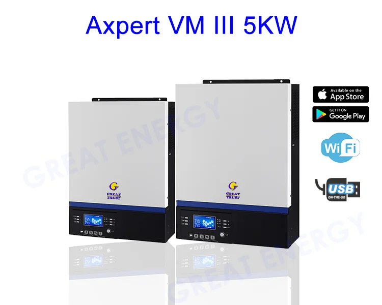 Vevor Hybrid Solar Mppt Dc to Ac 48v 220v 3kw 4kw Inverter Off Grid Voltronic Axpert VM III 5KW