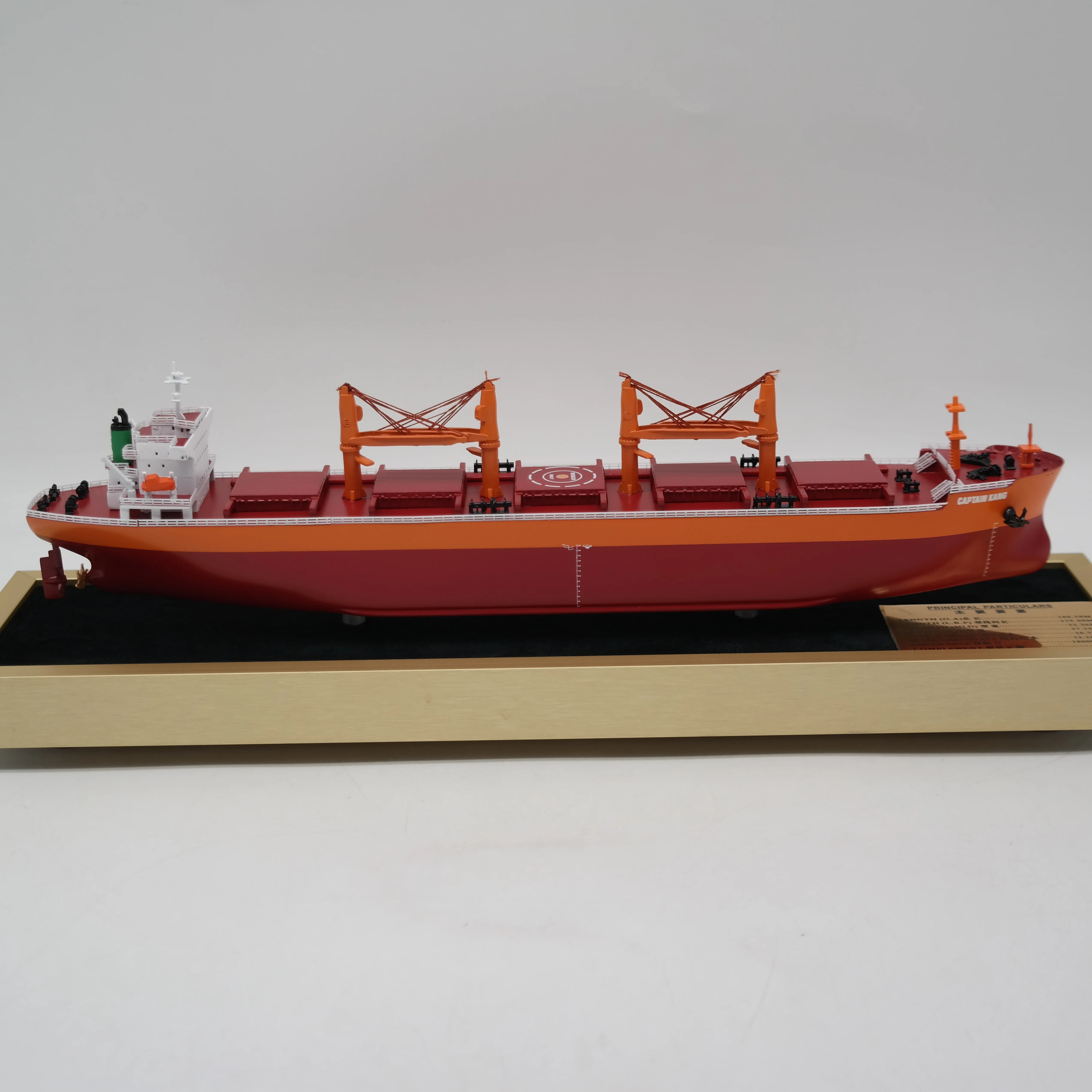 【A】O.A.S Customized 35cm Static Bulk Carrier Model Factory Freight Forwarder Gift Logistics Ship Model for Christmas