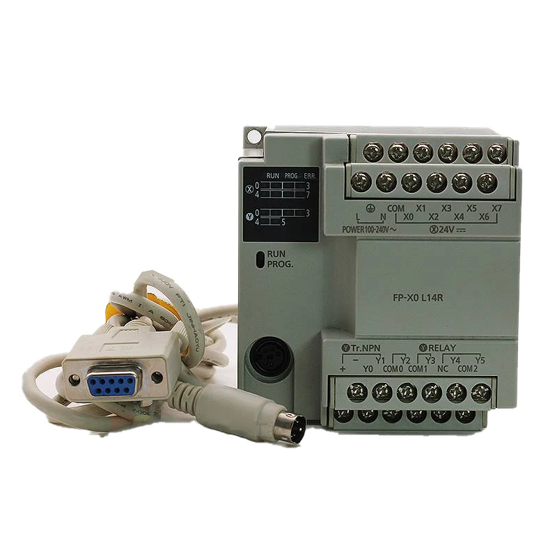 وحدة تحكم منطقية قابلة للبرمجة (PLC) أصلية جديدة من طراز FP-X0 L14R، وتنتمي إلى سلسلة FP-X0، وهي وحدة PLC صغيرة الحجم ذات مخرجات ريلاي تُستخدم في أنظمة التحكم المنطقي الصناعي. وتتميّز بهيكلها المدمج وأدائها المستقر وسهولة برمجتها. كما توفر إشارات خرج موثوقة وقدرة ممتازة على مقاومة التداخل.