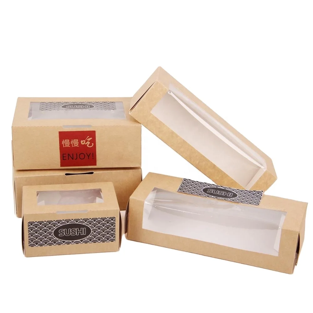 Eco Friendly High Quality cake box Food Container Cardboard Biodegradable Donut Boxes with Window