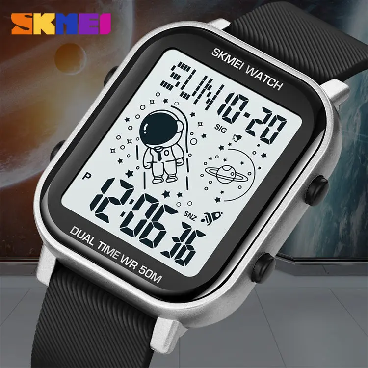 Skmei 1971 Wholesale Guangzhou Man Digital Watch Low Price Silicone Band 2  Time Zone Chrono Character Casual Watch Kit - Buy Man Digital Watch,Low