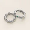 Platinum color-preserving square beaded band