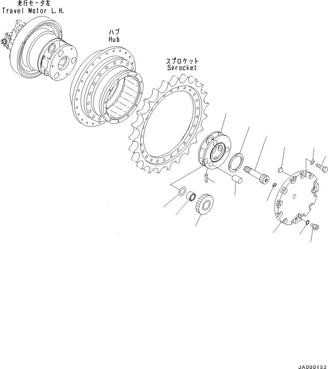 実録　鯨道５、６、８、９、１１ 9181123 9180731 ZX120 Hitachi Excavator Final Drive Parts