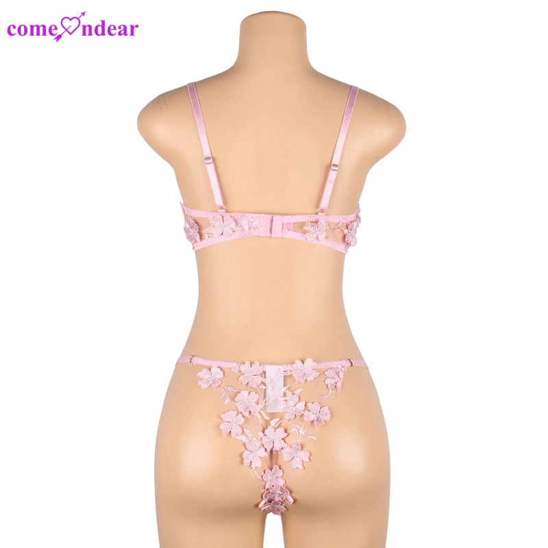 2023 Bra & Brief Sets Sexy Lingerie Set Embroidery Lace Bra And Panty Set Erotic Plus Size