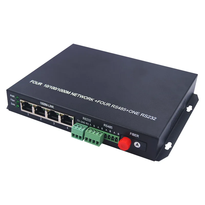 Rs485 Rs422 Rs232 To Fiber Transceiver Bidirectional Serial Data Fibre ...