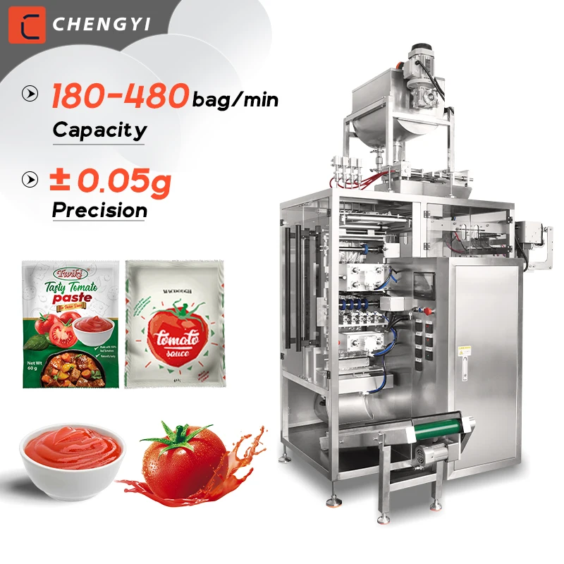 Multi Line Functional Soya Sauce Packing Machine Equipment Mustard Oil Sachet Filling Sealing Packaging Machine