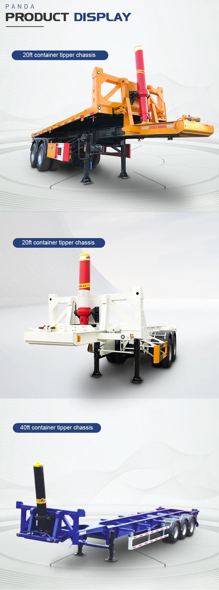 20ft Container Lift Tipping Chassis Skeleton Semi Trailer For 20feet ...