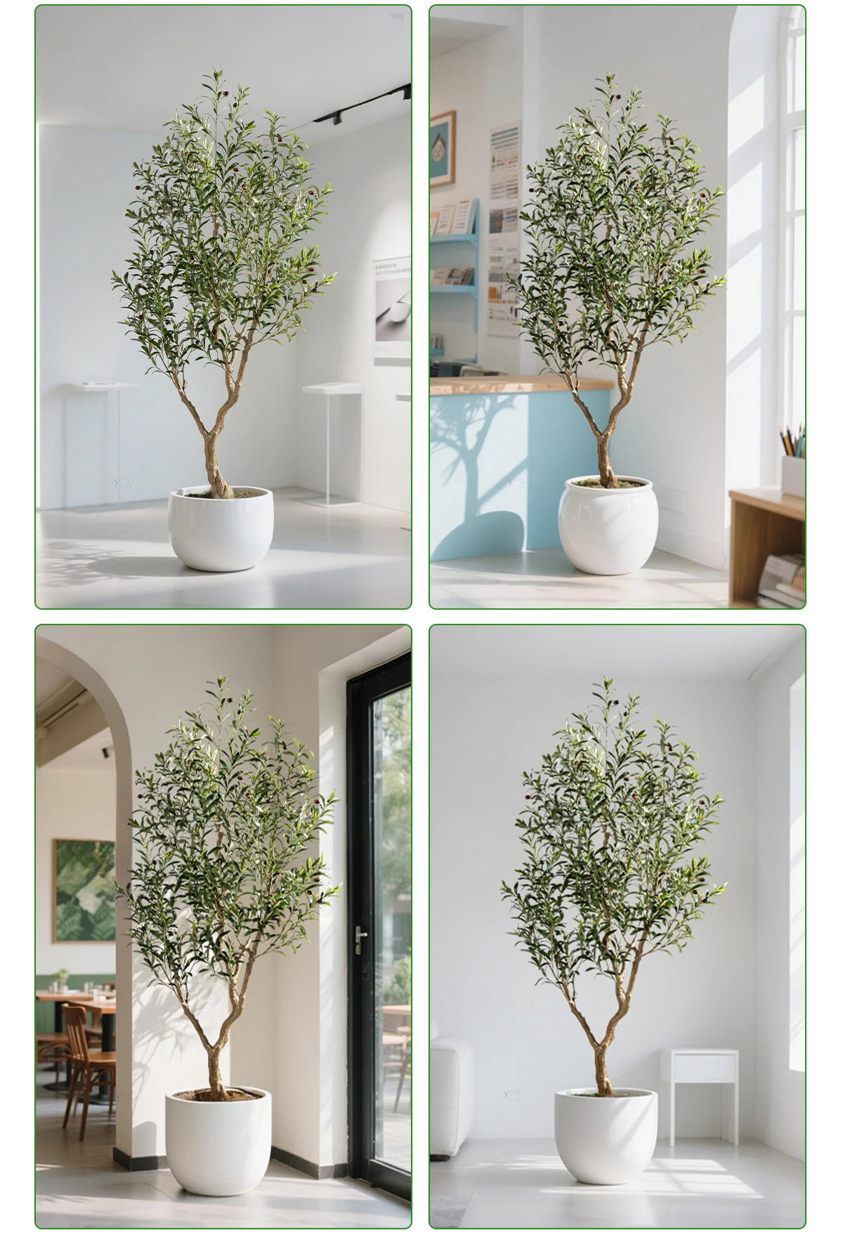 Large 210 cm Anti-Ultraviolet Artificial Olive Tree Bonsai Plant Plastic Outdoor Garden Supplies for Birthday Celebration supplier