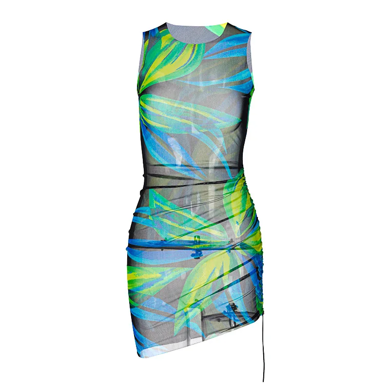 bodycon graphic mini dress