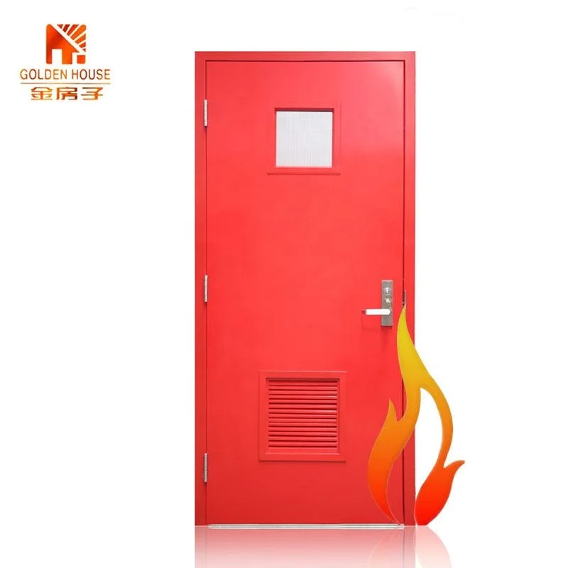 UL WH FM Approve Soundproof School Classroom Doors Exterior Front Entry Steel Fire Rated Door