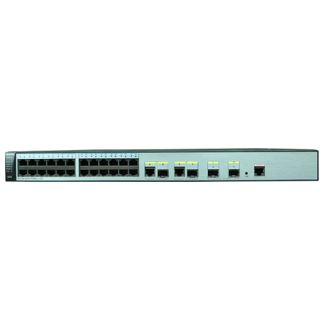 S5720-28TP-PWR-LI-AC 24 Ethernet 10/100/1000 ports 2 Gig SFP  and 2 dual-purpose 10/100/1000  or SFP PoE+ 370W POE  AC 110/220V