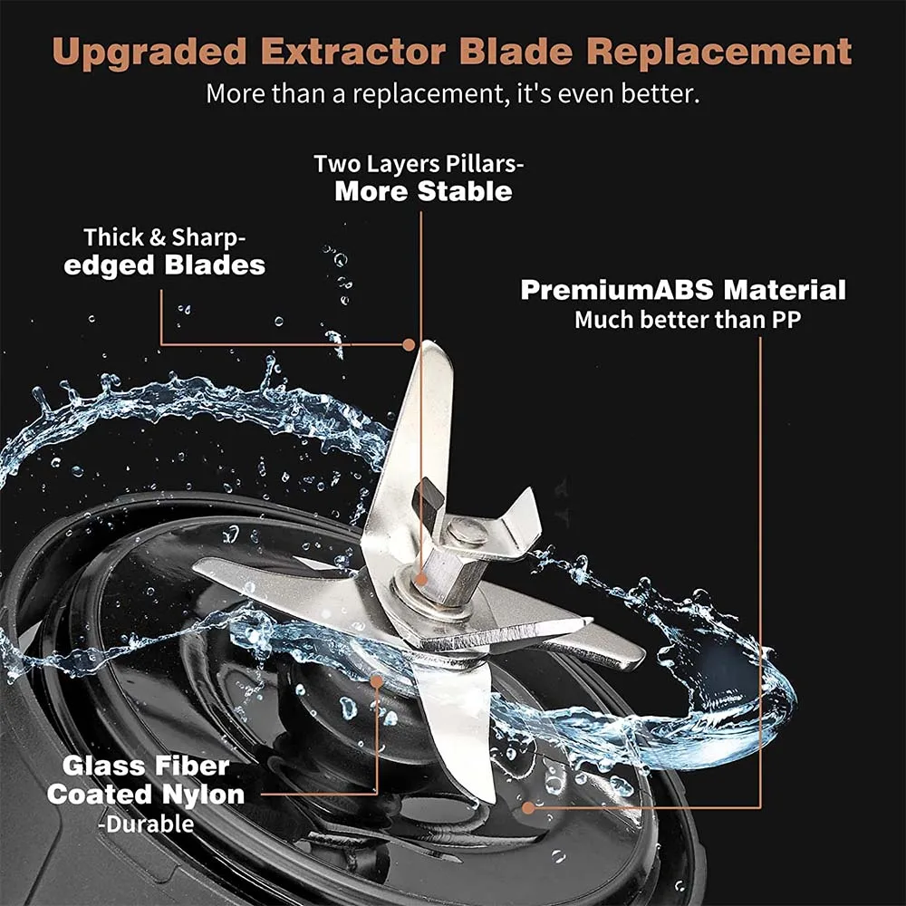 Replacement Blender Blade with 7 Pins for Ninja SS151 TWISTi Blender DUO,fit for Ninja  SS101, SS100, SS101TGT, SS300,SS400