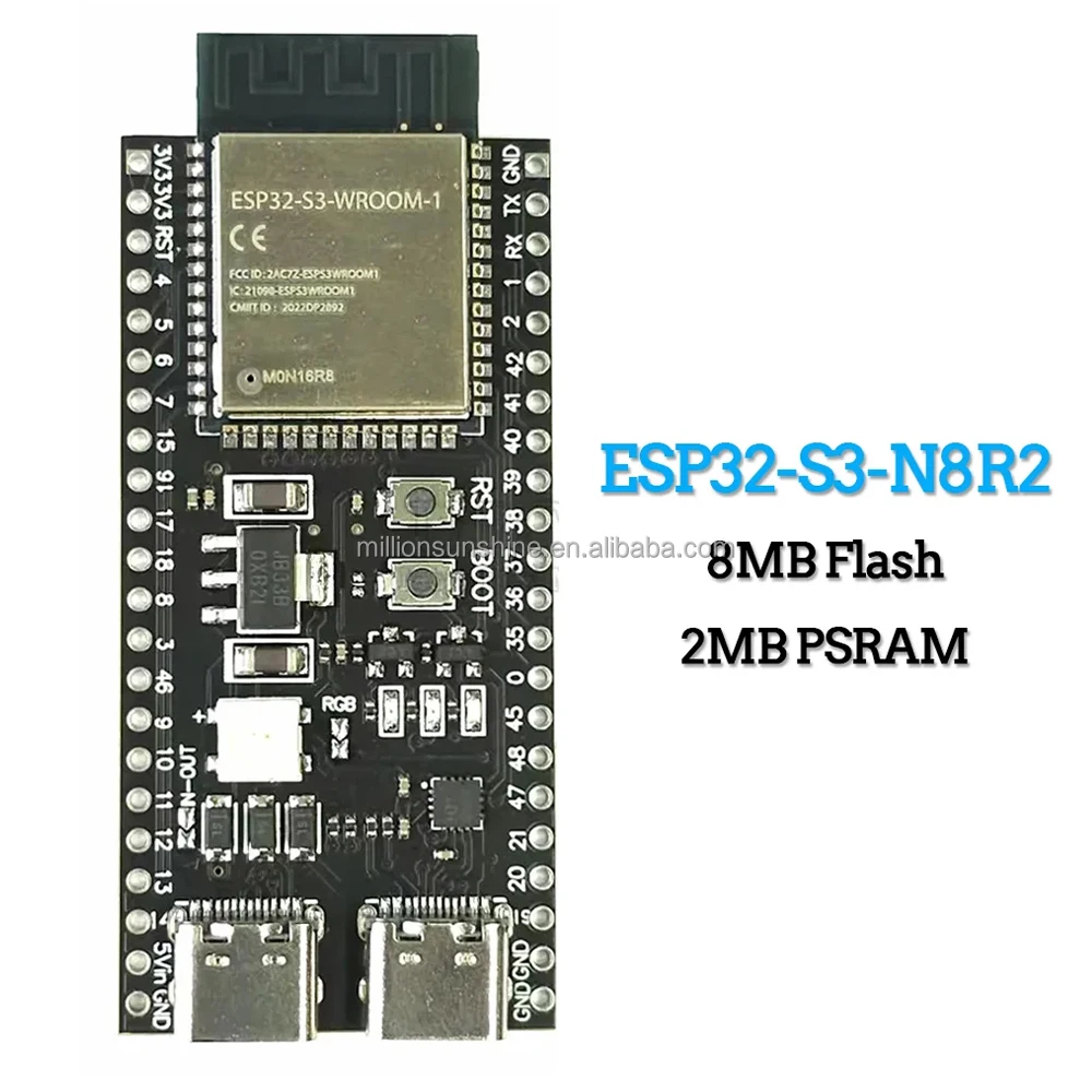 product esp32 s3 development board 24g wifi module for arduino esp idf esp32 s3 wroom 1 n8r2 n16r8 44pin type c 8m psram esp32 s3-1