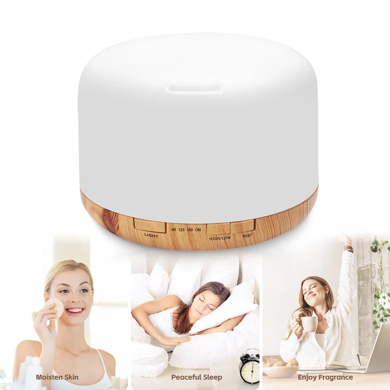 Ultrasonic Aromatherapy Fragrant Oil Humidifier Vaporizer 500ml Diffuser