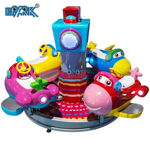 High Quality Amusement Rides 4 Players Fun Flight Small Carousel Kiddie Rides