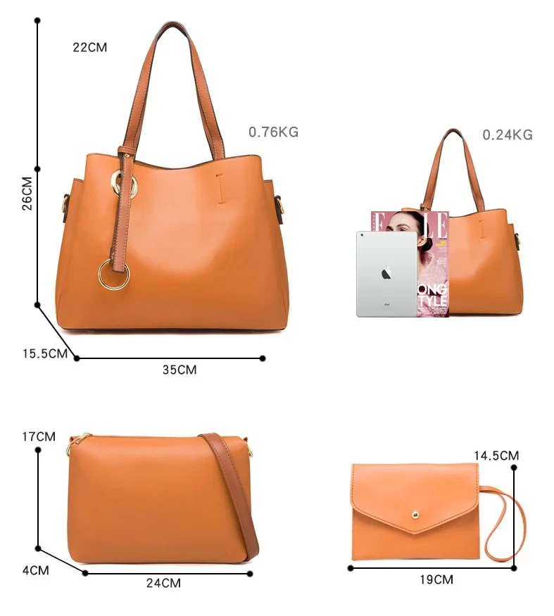 2022 New Type Luxury Three Piece Set Single Shoulder Oblique Cross Bag