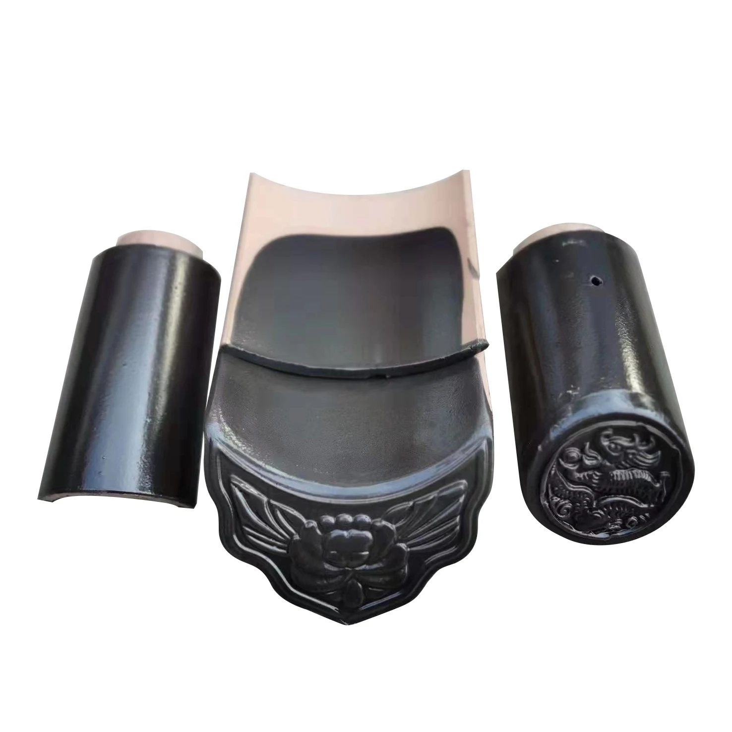Chinese Traditional Pavilion With Ceramic Antique Black Clay Roof Tiles