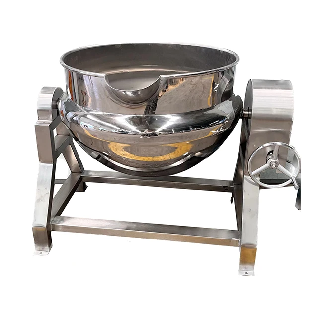 Jacketed Kettle Tilting Type Heating Double Industrial Cooking Pot