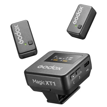 Godox Magic XT1 Professional Wireless Condenser Microphone-Lightweight Noise Cancelling Plastic for Outdoor Recording Live Use