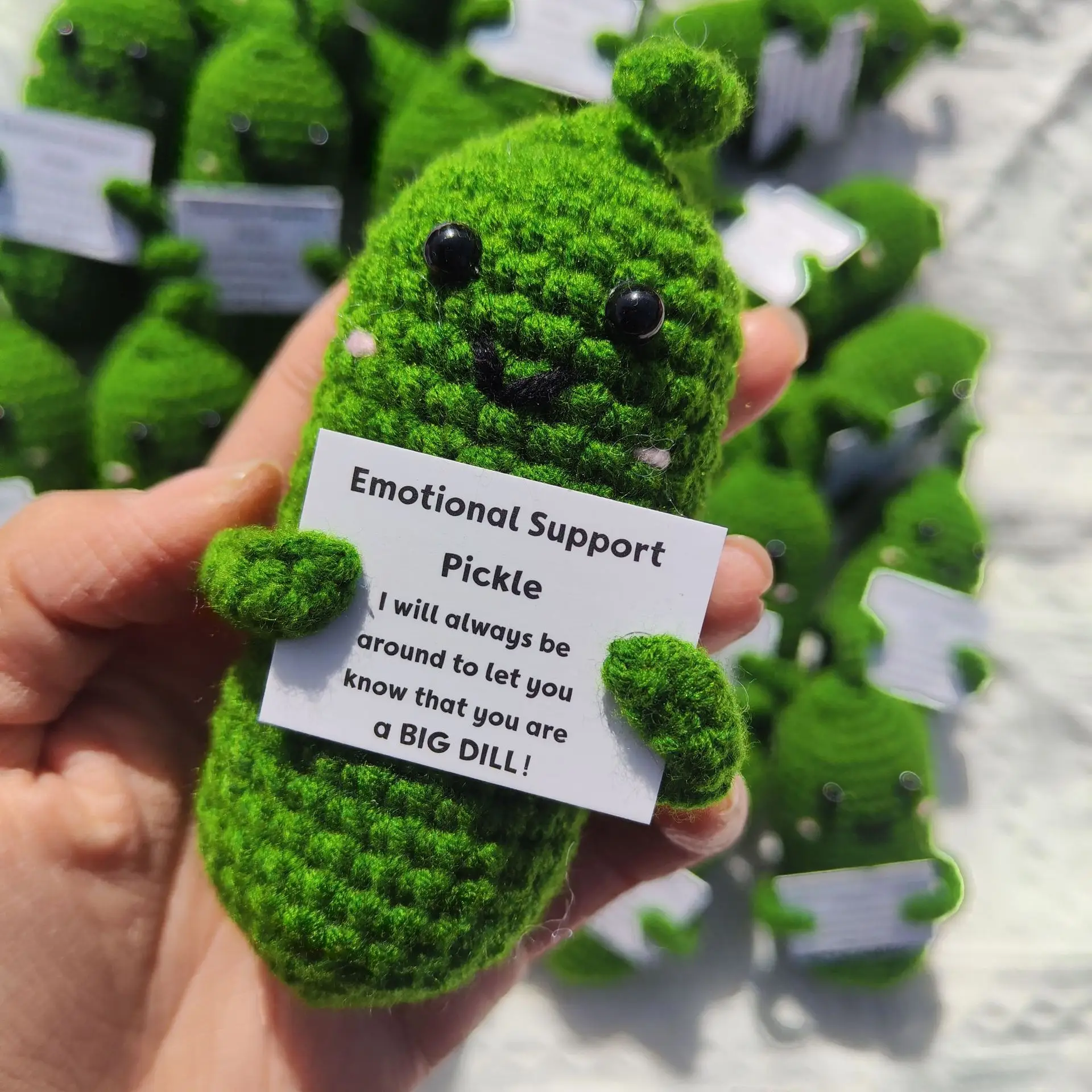 Handmade Emotional Support Pickled Cucumber Plush Toy