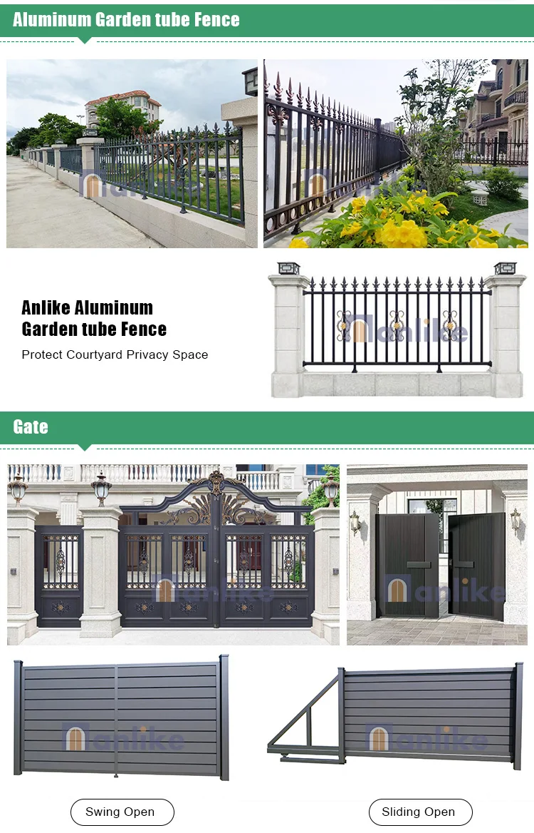 Anlike China Factory Gate And Fence Front Grey Smart Automatic Yard ...