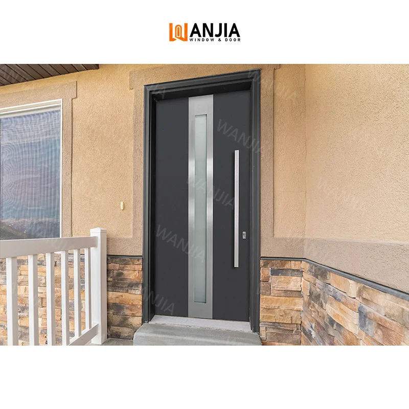 Residential Home House Custom Rustproof Insulation Aluminum Door Metal Front Entry Door Exterior Aluminum Entry Door