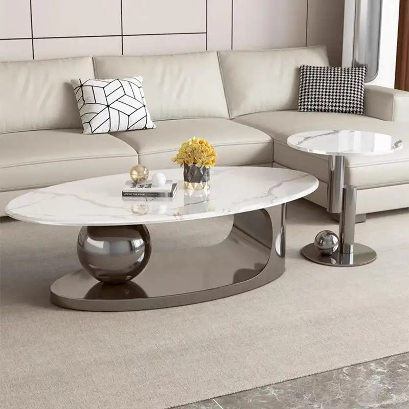 High quality modern luxury coffee table set Nordic metal living room