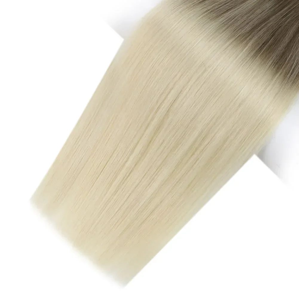 Extension de cheveux à trame invisible LaaVoo 100 g de cheveux humains brésiliens raides à coudre_voghion.com