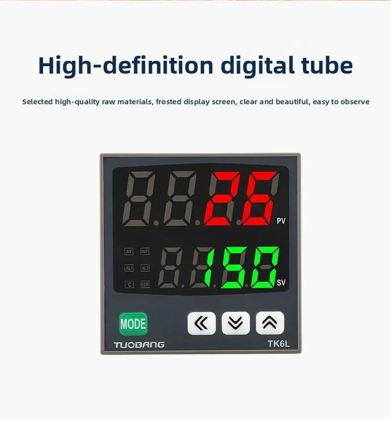 TUOBANG TK6S/M/H/L Economic Industrial OEM Digital Thermometer Temperature Controller LCD Display IP43 RS485 Communication