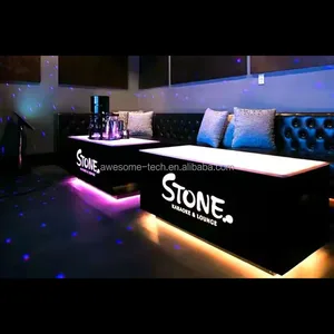 Modern Square Restaurant Furniture Comfortable KTV Booth Bar Table for Hotels Restaurants Outdoor