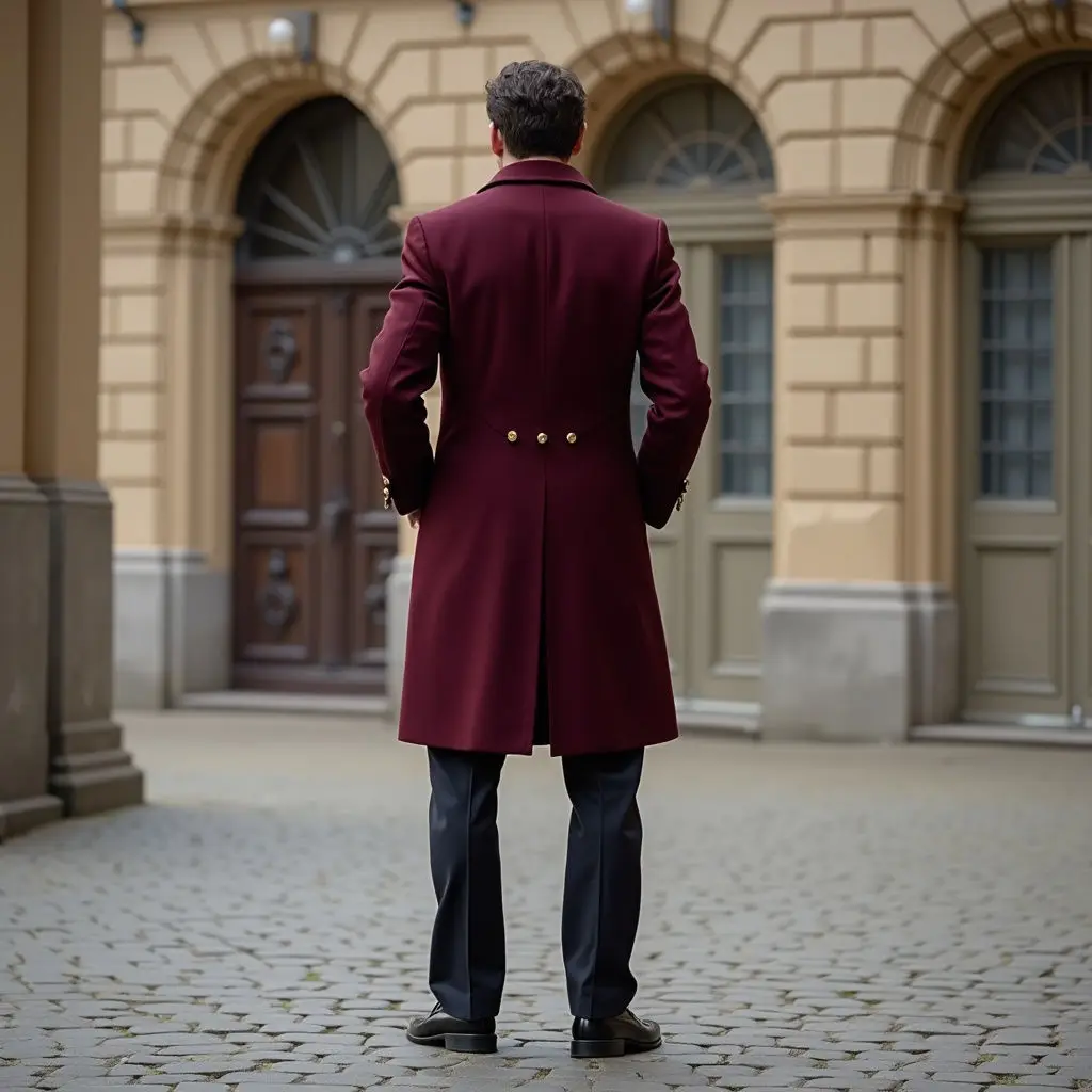 New High Quality Double Breasted Vintage Men's Woolen Long Hooded Reversible Trench Coat Cotton Filled Garment Dyed - Image 4