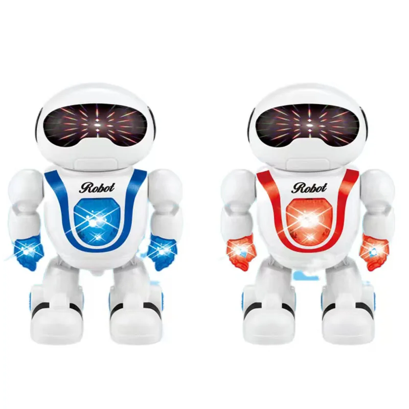 Color Box Battery Operated Toys Dancing Rc Robot Hero Superhero Action  Figure Electronic Toy Children Toys Plastic ABS Unisex