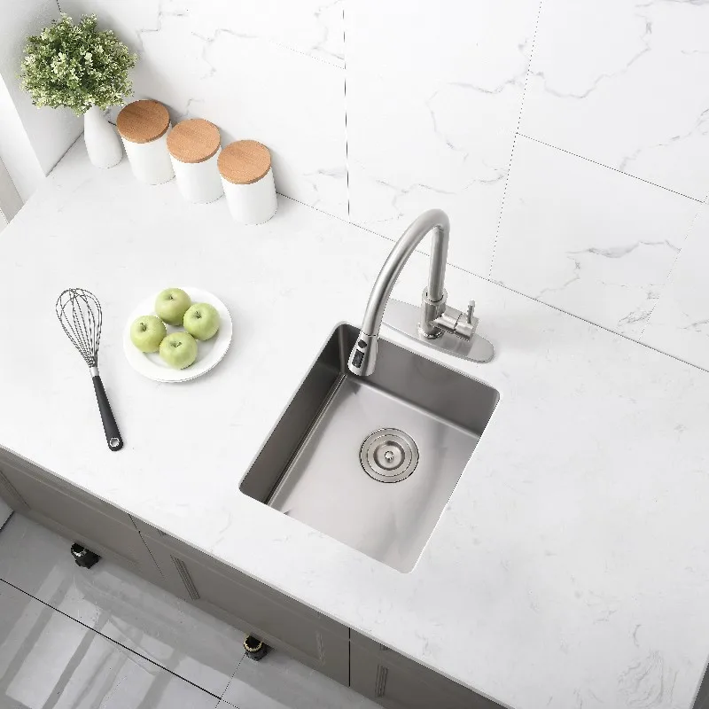 High Quality American Square Kitchen Sink Single Bowl Stainless Steel