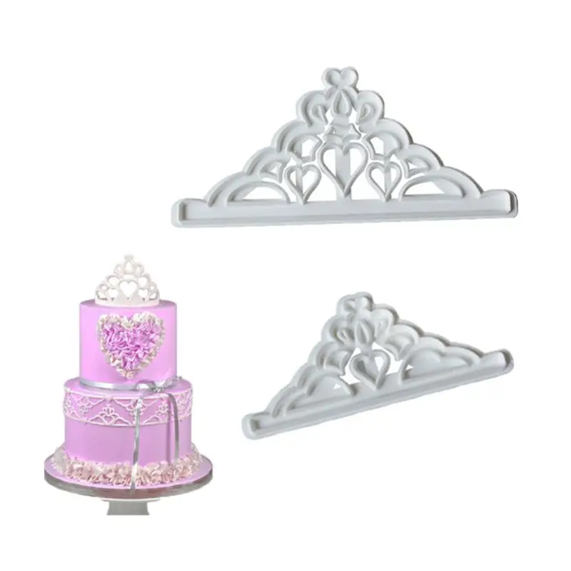 3D Crown Cookies Cutter Fondant Cake Decorating Sugarcraft Baking Mould Tools