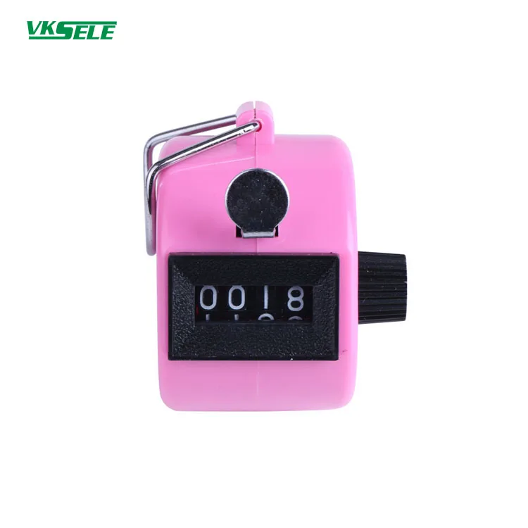 VKS-04 черный, красный, оранжевый, 8 цветов, ручной пластиковый счетчик