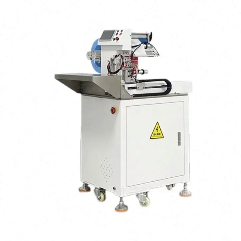TEBAK Cable Flag Labeling Machine Assembly Line Data Cable Cords air Hose Wire Harness Tubing Wire Folding Labeling Machine