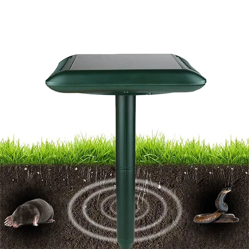 SJZ OEM/ODM High Effective solar or battery powered ultrasonic pest solar snake groundhog mice rat gopher mole repeller