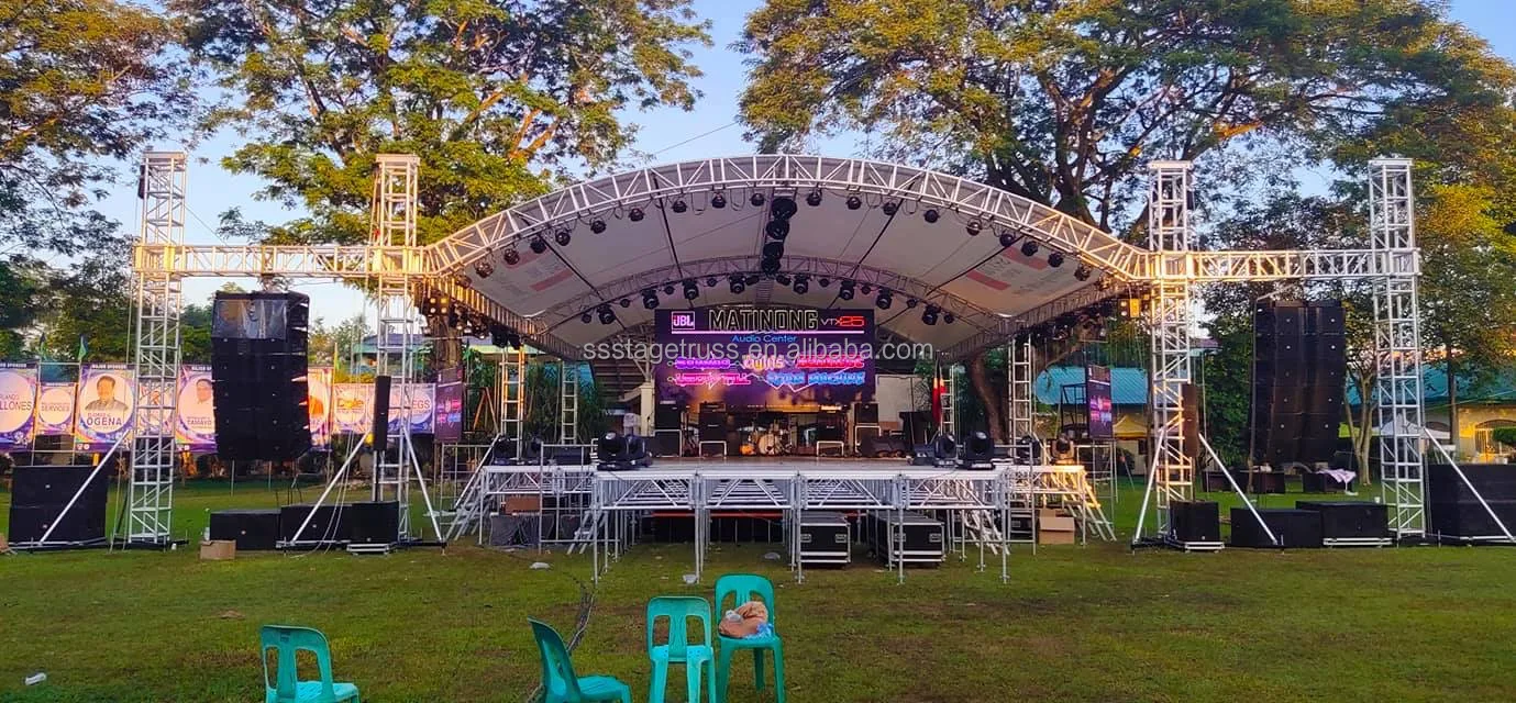 product hot selling high quality durable outdoor wedding party stage event truss concert lighting speaker display lift system design-2